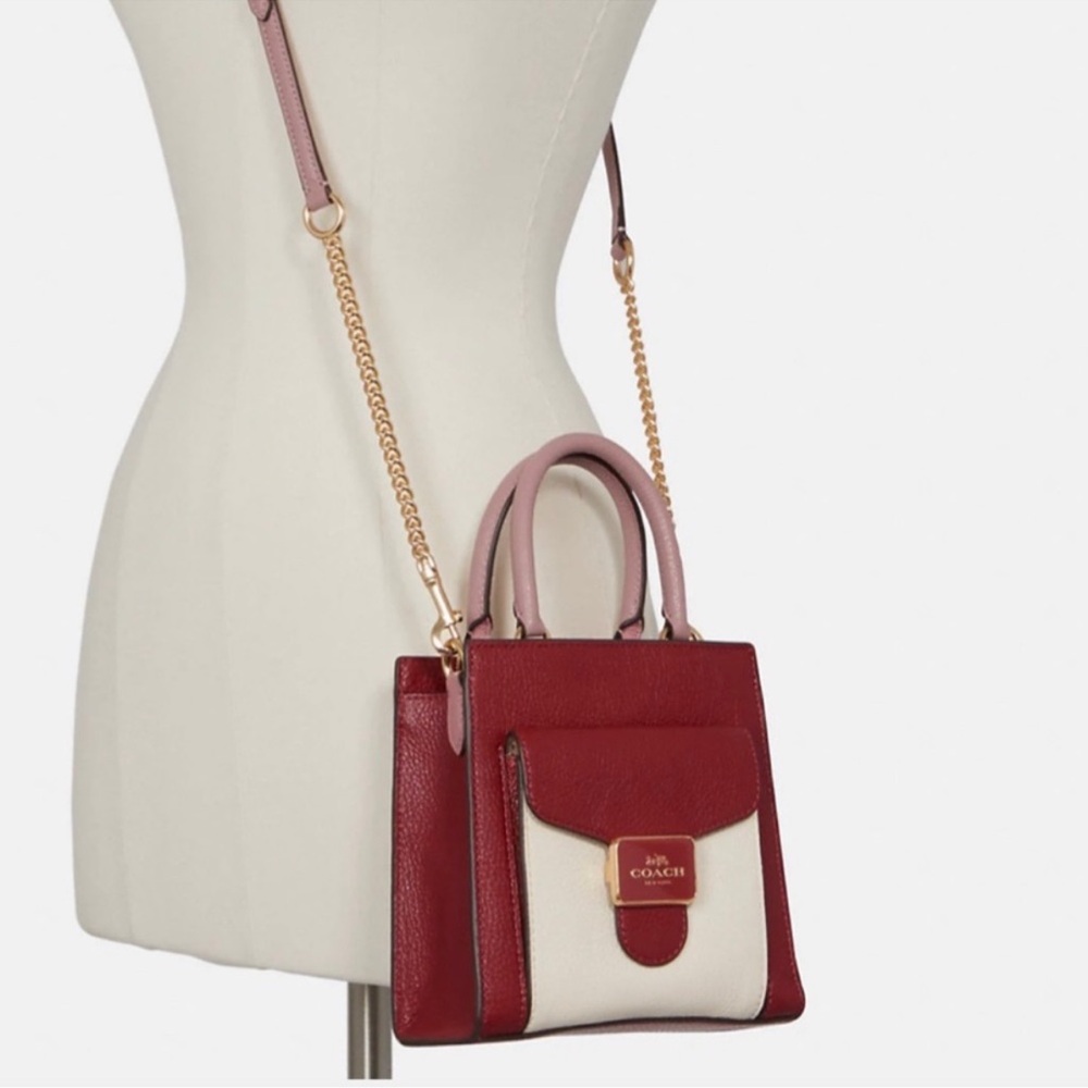 Coach Red and White Women's Bag